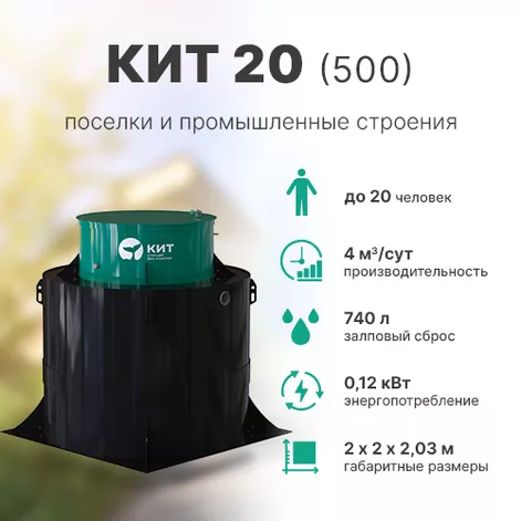 Станция биологической очистки КИТ 20 (К-20-500) в Угличе